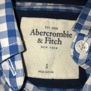 💙Abercrombie & Fitch Blue Plaid Gingham Shirt💙